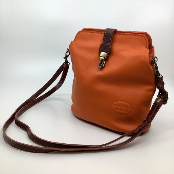 Pelletteria Stefano Orange Sling Bag - Picture 1 of 7